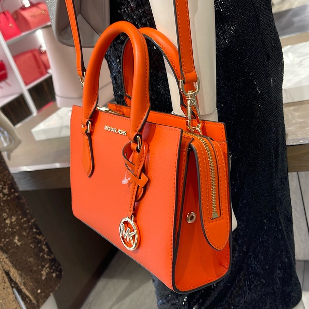 MICHAEL KORS
Sheila Small Faux Saffiano Leather Satchel
Poppy 
NWT - Picture 8 of 16